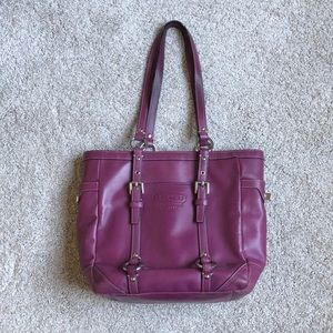 Purple Leather Coach Purse